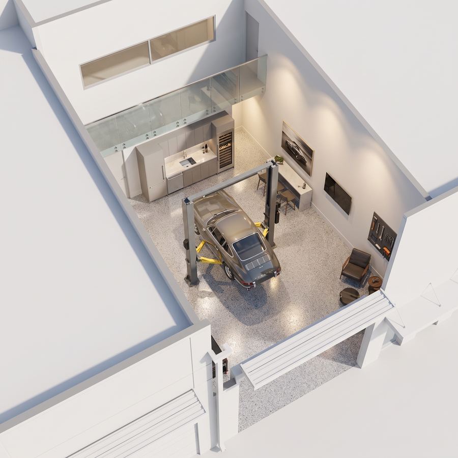 Dollhouse cutaway of the Best interior package
